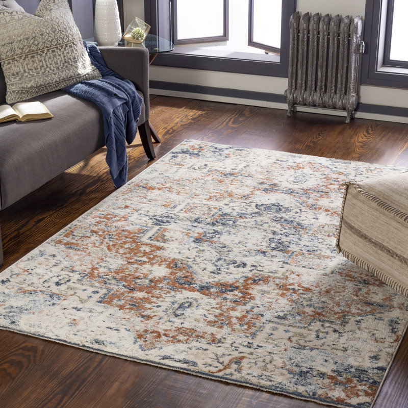 Trent Austin Design® Maiden Lane Oriental Ivory/Blue/Rust Area Rug Wayfair
